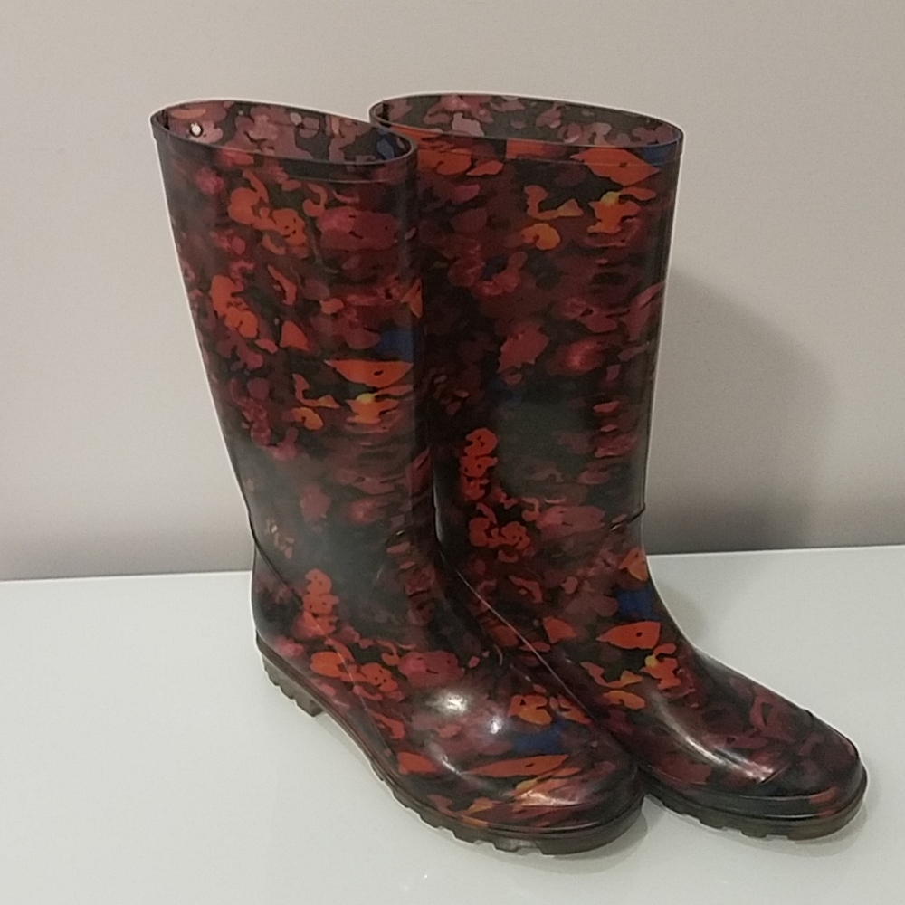 Printed Glossy Rainboots
